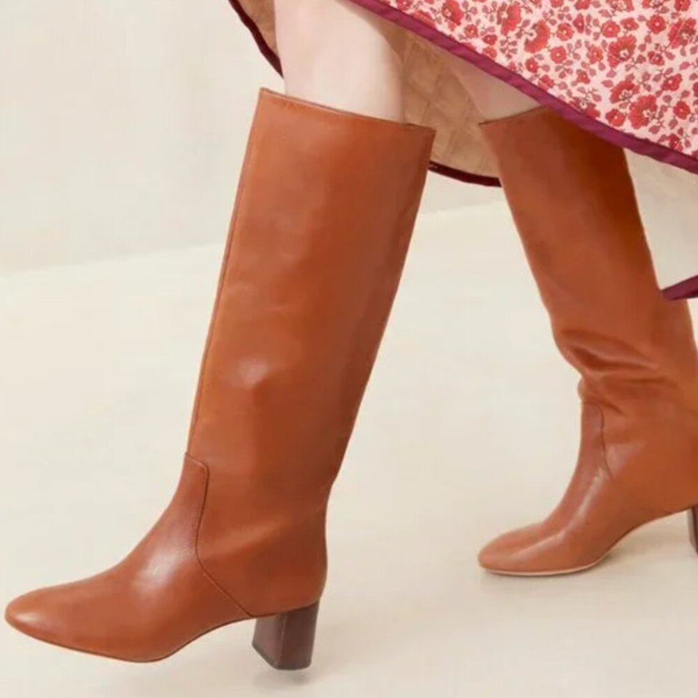 New Loeffler Randall Gia Cognac Tall Boot Size 9.5 - Picture 2 of 8
